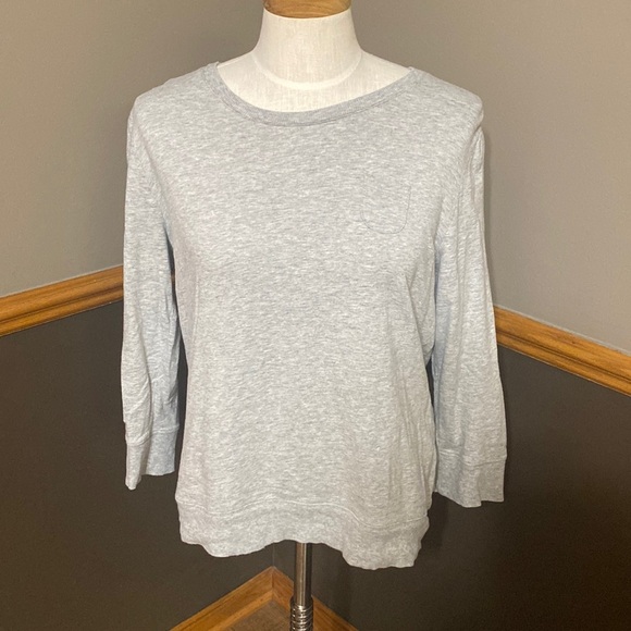 GAP body soft cozy gray shirt with 3/4 sleeves size L - Picture 1 of 7